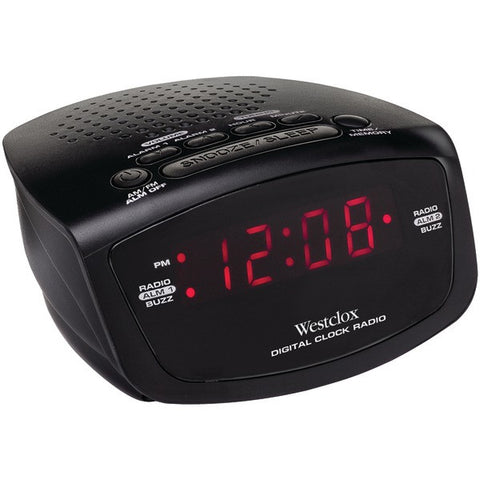 WESTCLOX 80209 .6" Red LED Alarm Clock Radio