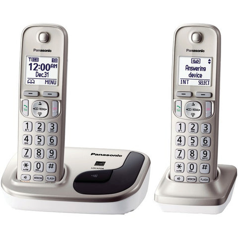 PANASONIC KX-TGD212N DECT 6.0 Plus 2-Handset Expandable Digital Cordless Phone System