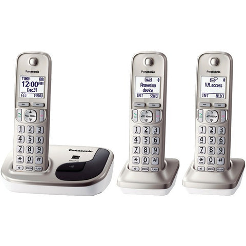 PANASONIC KX-TGD213N DECT 6.0 Plus 3-Handset Expandable Digital Cordless Phone System