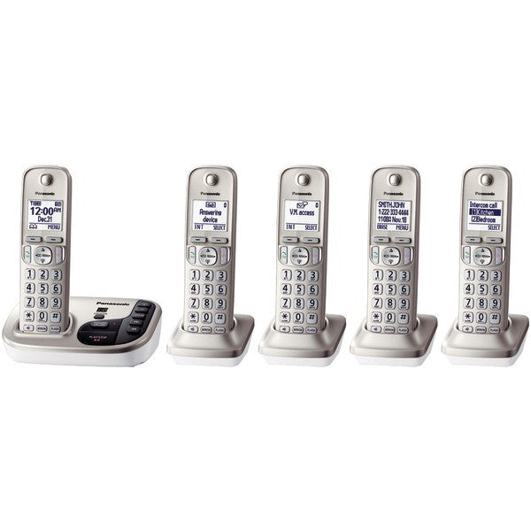 PANASONIC KX-TGD225N DECT 6.0 Plus Expandable Digital Cordless Answering System (5-Handset System)