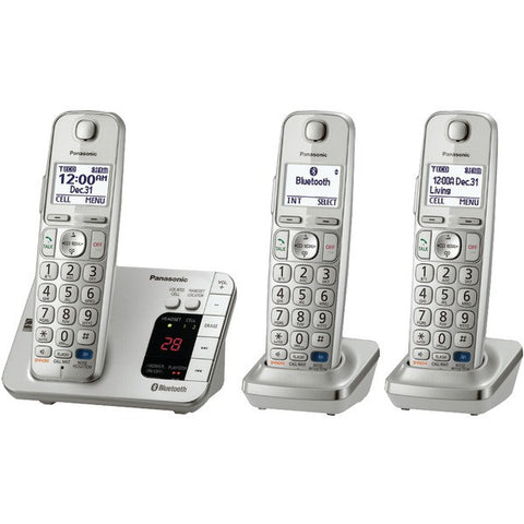 PANASONIC KX-TGE263S DECT 6.0 Link2Cell(R) Bluetooth(R) Phone System (3-Handset System)