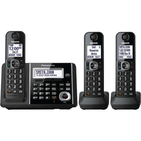 PANASONIC KX-TGF343B DECT 6.0 1.9 GHz Expandable Digital Cordless Phone System (3 Handsets)
