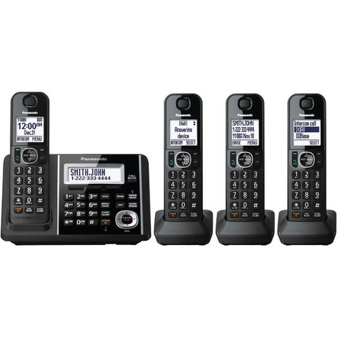 PANASONIC KX-TGF344B DECT 6.0 1.9 GHz Expandable Digital Cordless Phone System (4 Handsets)