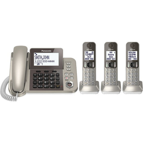 PANASONIC KX-TGF353N DECT 6.0 Corded-Cordless Phone System with Caller ID & Answering System (3 Handsets)
