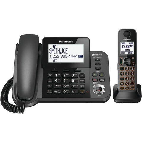 PANASONIC KX-TGF380M DECT 6.0 1.9GHz Link2Cell(R) 1-Line Corded-Cordless with TAD (1 Cordless Handset)