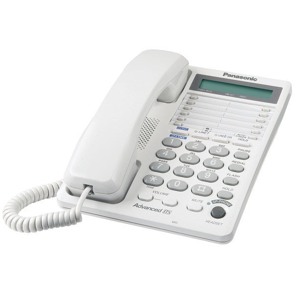 PANASONIC KX-TS208W Integrated Corded Telephone System with Hearing Aid Compatibility & 16-Digit LCD (2-Line System)