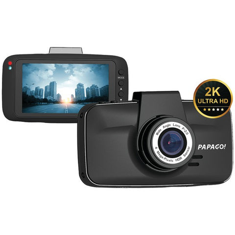 Papago GS520-8G GoSafe 520 UltraWide HD 2K Resolution Dash Cam with 8GB microSD(TM) Card