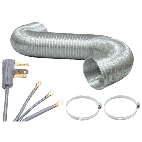 PET90-1024 Dryer Connection Bundle with 5ft Ducting & 3-Wire Cord