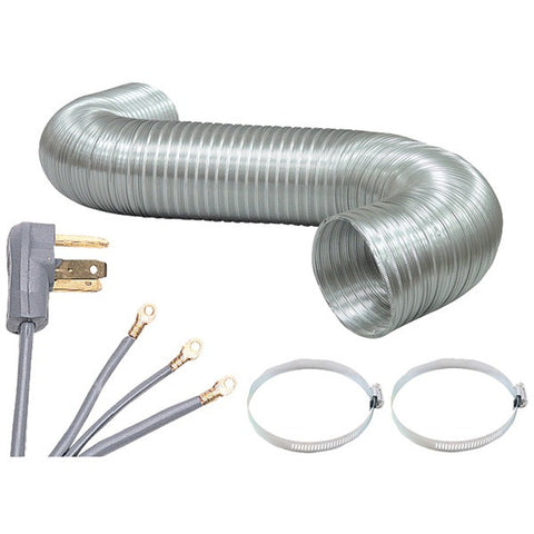 PET90-1024 Dryer Connection Bundle with 5ft Ducting & 3-Wire Cord