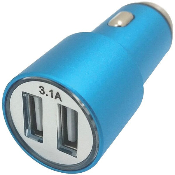 Xavier CAR-USB2-BL 3.1-Amp Dual Car Charger (Blue)