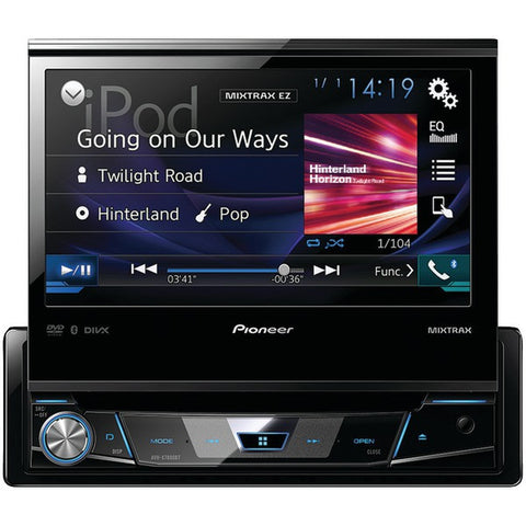 PIONEER AVH-X7800BT 7" Single-DIN In-Dash DVD Receiver with Flip-out Display, Bluetooth(R), Siri(R) Eyes Free, Spotify(R) & AppRadio One(TM)