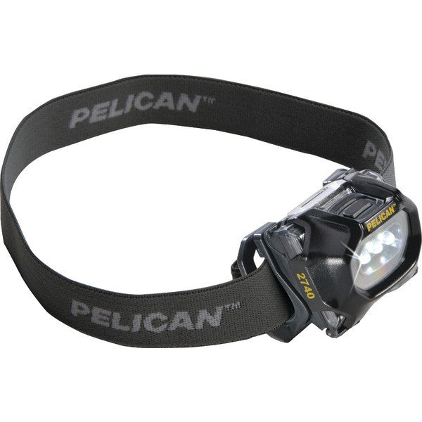 PELICAN 027400-0101-110 66-Lumen 2740 LED Adjustable Headlamp (Black)