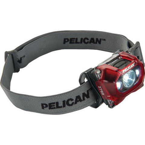 PELICAN 027600-0101-170 133-Lumen 2760 LED Headlamp (Red)