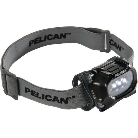 PELICAN 027450-0100-110 33-Lumen 2745 Safety-Approved 3-Mode LED Headlight (Black)