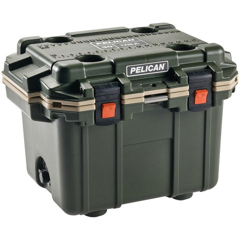 PELICAN 30Q-2-ODTAN 30-Quart Elite Cooler (OD Green with Tan Trim)