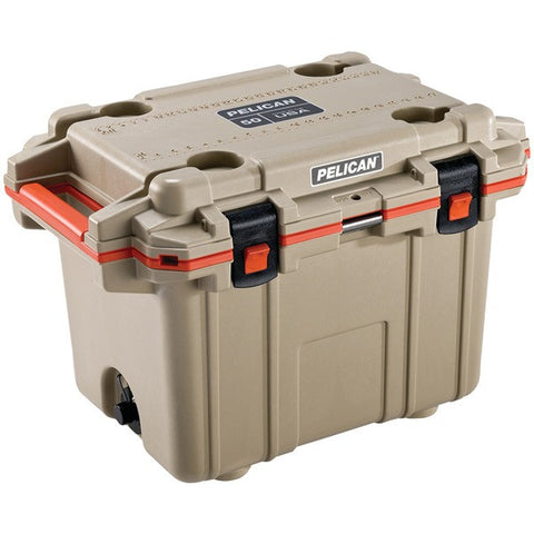 PELICAN 50Q-2-TANORG 50-Quart Elite Deluxe Cooler (Beige)