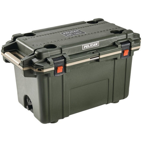 PELICAN 70Q-2-ODTAN 70-Quart Elite Deluxe Cooler (Green)