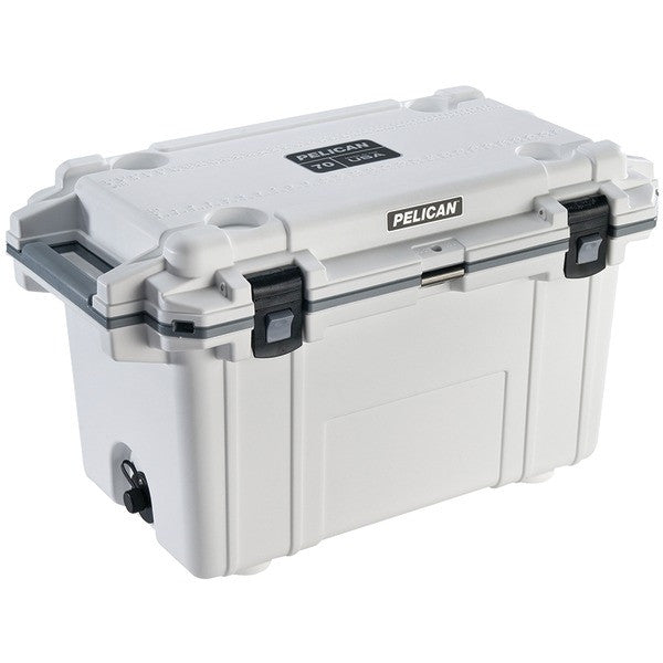 PELICAN 70Q-1-WHTGRY 70-Quart Elite Deluxe Cooler (White)