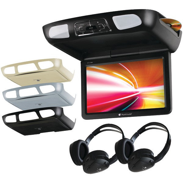 PLANET AUDIO P11.2ES 11.2" Ceiling-Mount TFT DVD Player with Built-in IR Transmitter, FM Modulator & 3 Color Housings