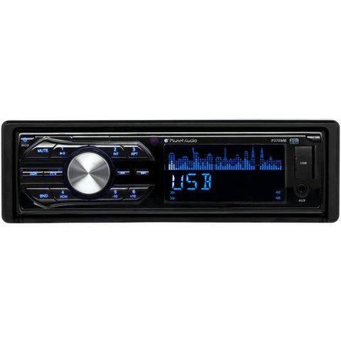 PLANET AUDIO P375MB Single-DIN In-Dash Mechless Receiver with Detachable Front Panel & Bluetooth(R)