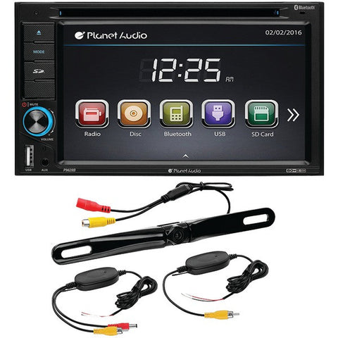 PLANET AUDIO P9628BWRC 6.2" Double-DIN In-Dash Touchscreen DVD Receiver with Bluetooth(R) & Back-up Camera