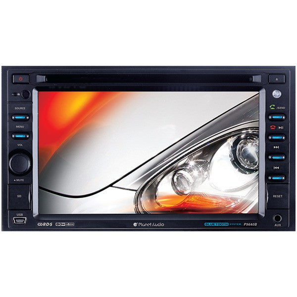 PLANET AUDIO P9640BRC 6.2" Double-DIN In-Dash Touchscreen DVD Receiver with Bluetooth(R) (With Rear Camera)