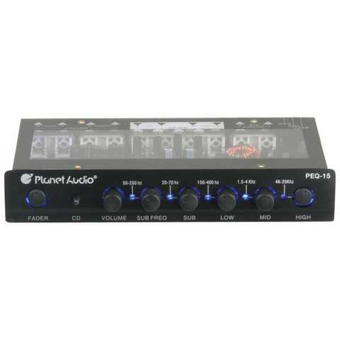 PLANET AUDIO PEQ15 Half-DIN 5-Band Preamp Parametric Equalizer