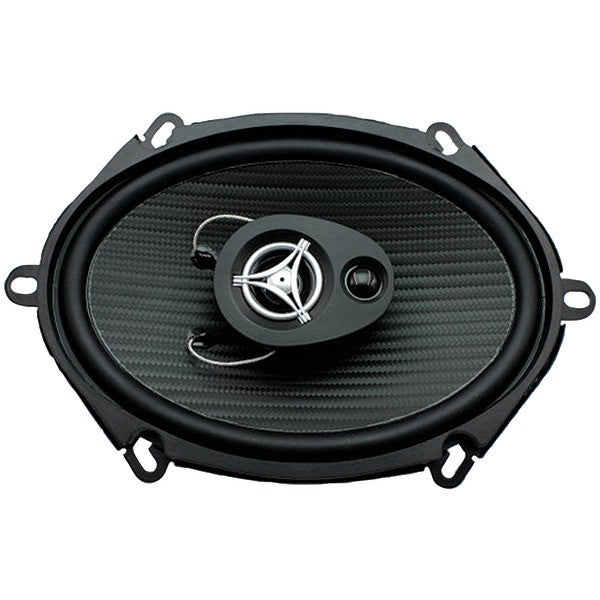 POWER ACOUSTIK EF-573 Edge Series Coaxial Speakers (5" x 7", 3 Way, 500 Watts max)