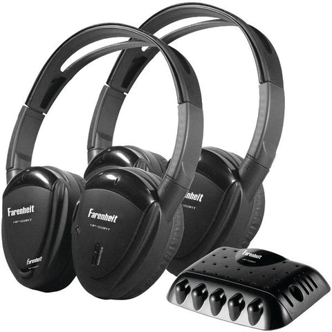 POWER ACOUSTIK HP-22IRT 2 Sets of Single-Channel IR Wireless Headphones with Transmitter