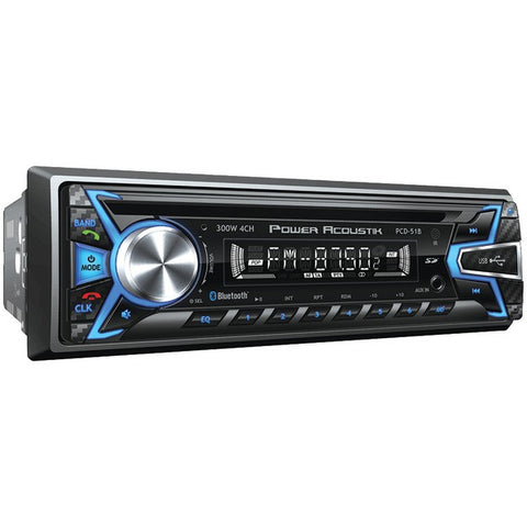 POWER ACOUSTIK PCD-51 Single-DIN In-Dash CD-MP3 AM-FM Receiver with USB Playback (Without Bluetooth(R))
