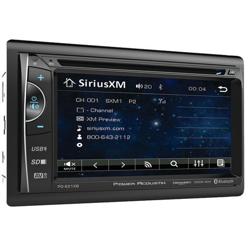 POWER ACOUSTIK PD-621XB 6.2" Incite Double-DIN In-Dash LCD Touchscreen DVD Receiver with Bluetooth(R) & SiriusXM(R) Ready