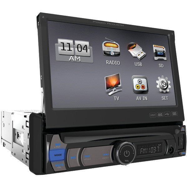 POWER ACOUSTIK PDR-780B 7" Single-DIN In-Dash Multimedia Receiver with Detachable Face (With Bluetooth(R))