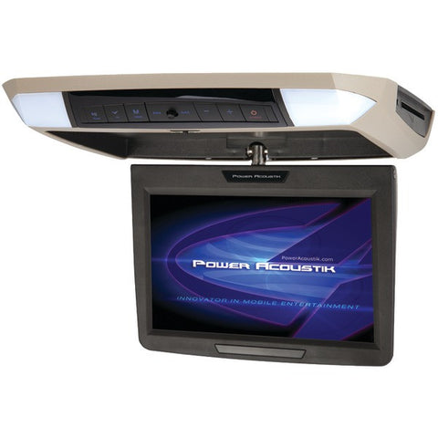 POWER ACOUSTIK PMD-112 11.2" Ceiling-Mount Swivel DVD Entertainment System with IR & FM Transmitters & 3 Interchangeable Skins