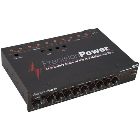 PRECISION POWER E.7 Half-DIN 7-Band Parametric Equalizer with LED Display