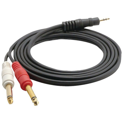 PYLE PRO PCBL43FT6 12-Gauge, 3.5mm Male Stereo to Dual 1-4'' Male Mono Y-Cable Adapter, 6ft