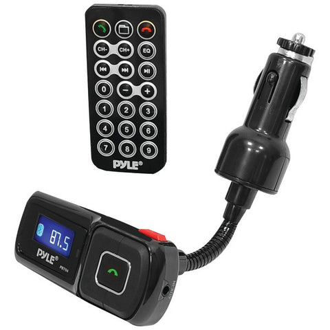 PYLE PRO PBT94 Bluetooth(R) FM Radio Transmitter with USB Flash & microSD(TM) Card Readers for MP3-WMA Playback, USB Charging Port & Auxiliary Input