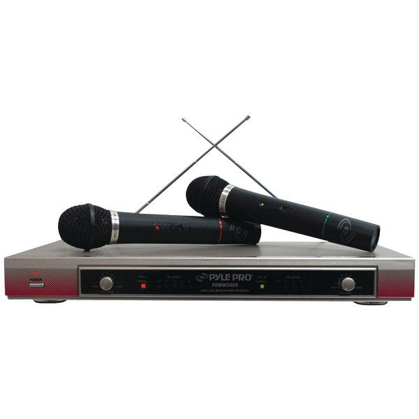 PYLE PRO PDWM2000 Dual VHF Wireless Microphone System