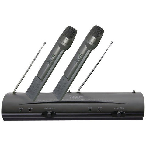 PYLE PRO PDWM2100 Professional Dual VHF Wireless Handheld Microphone System