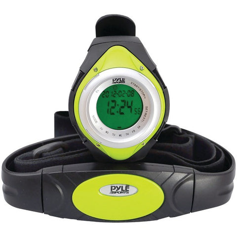 PYLE PRO PHRM38GR Heart Rate Monitor Watch with Minimum, Average & Maximum Heart Rate (Green)