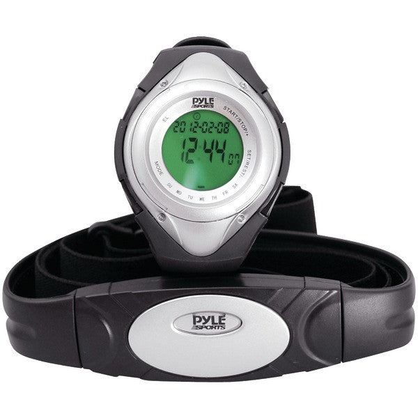 PYLE PRO PHRM38SL Heart Rate Monitor Watch with Minimum, Average & Maximum Heart Rate (Silver)