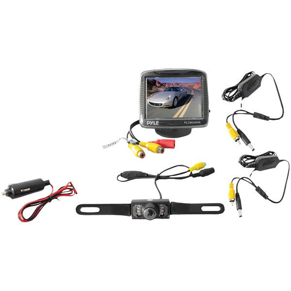 PYLE PRO PLCM34WIR 3.5" Wireless Backup Camera & Monitor System with Night Vision