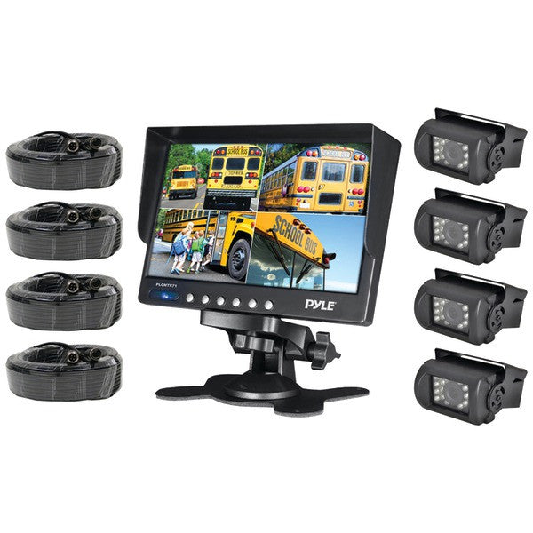 PYLE PRO PLCMTR74 7" Weatherproof Backup Camera System with 4 IR Night Vision Cameras