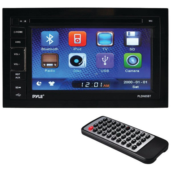 PYLE PRO PLDN65BT 6.5" Double-DIN In-Dash LCD Touchscreen DVD Receiver with Bluetooth(R) & USB-SD(TM) Card Inputs