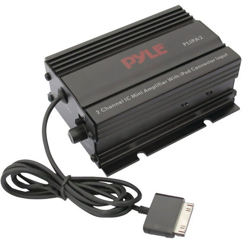 PYLE PRO PLIPA2 2-Channel 300-Watt Mini Amp with 30-Pin iPod(R) Direct Input & Auxiliary 3.5mm Input Connectors