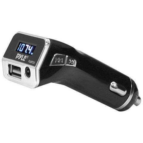 PYLE PRO PLMP2A FM Radio Transmitter with USB Port for Charging Devices & 3.5mm Auxiliary-Input Car Lighter Adapter