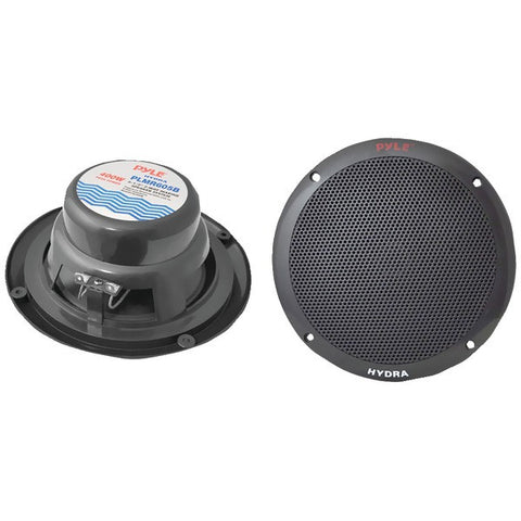 PYLE PRO PLMR605B 6.5" 400-Watt Dual-Cone Marine Speakers (Black)