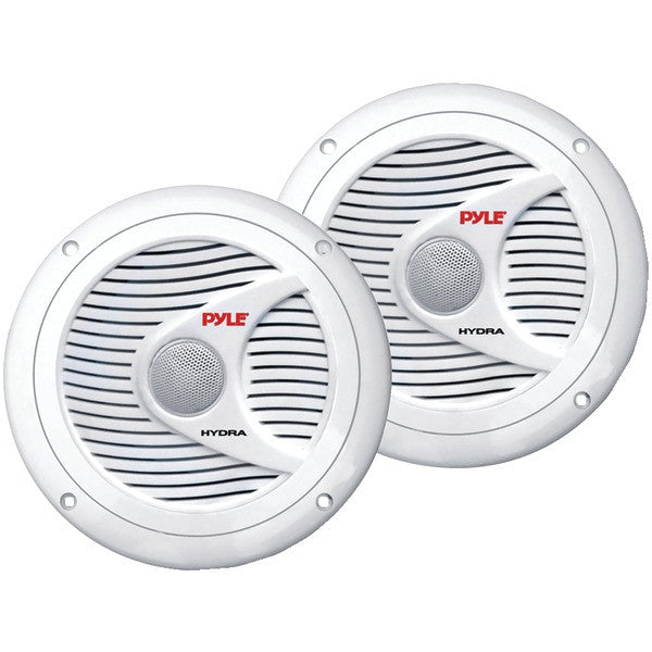 PYLE PRO PLMR60W Hydra Series 6.5" 150-Watt Dual-Cone Marine Speakers (White)