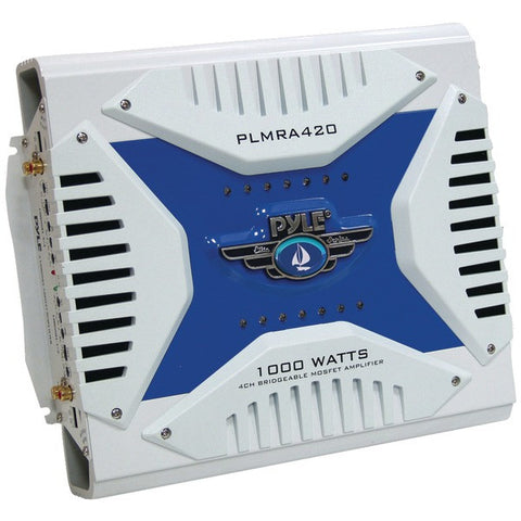 PYLE PRO PLMRA420 Elite Series Waterproof Marine Bridgeable MOSFET Class AB Amp (4 Channels, 1,000 Watts)