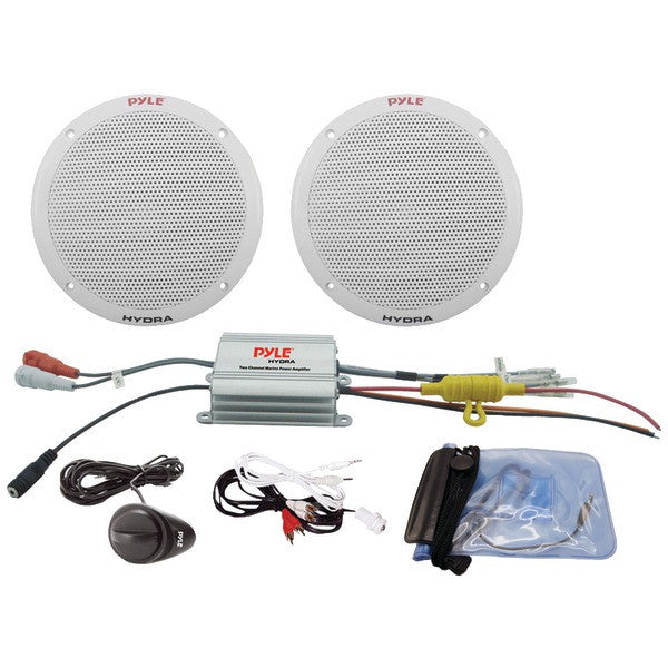 PYLE PRO PLMRKT2A Hydra Series 6.5" 2-Channel Waterproof MP3-iPod(R) Amplified Marine Speaker System