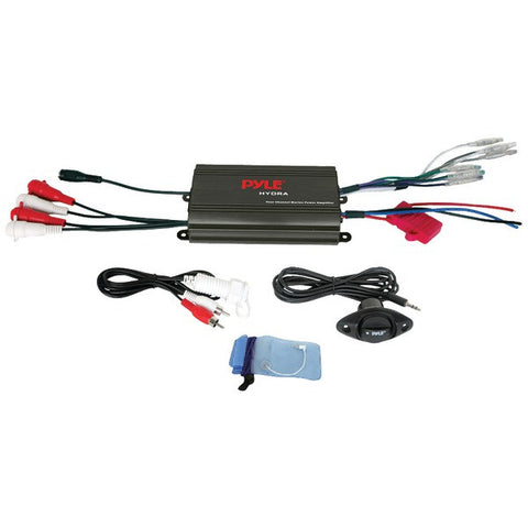 PYLE PRO PLMRMP3B Hydra Series 4-Channel 800-Watt Waterproof Micro Marine Class AB Amp